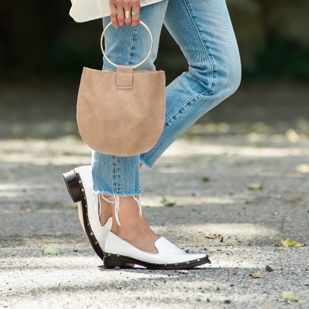 White Patent Leather Loafers